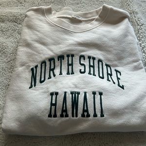 Brandy Melville cream Erica north shore hawaii sweatshirt